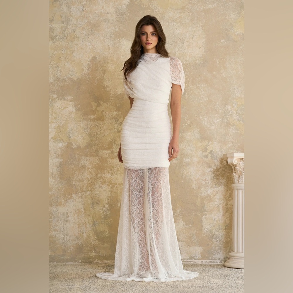 NWT Miss Rosier White Lace Dress XS